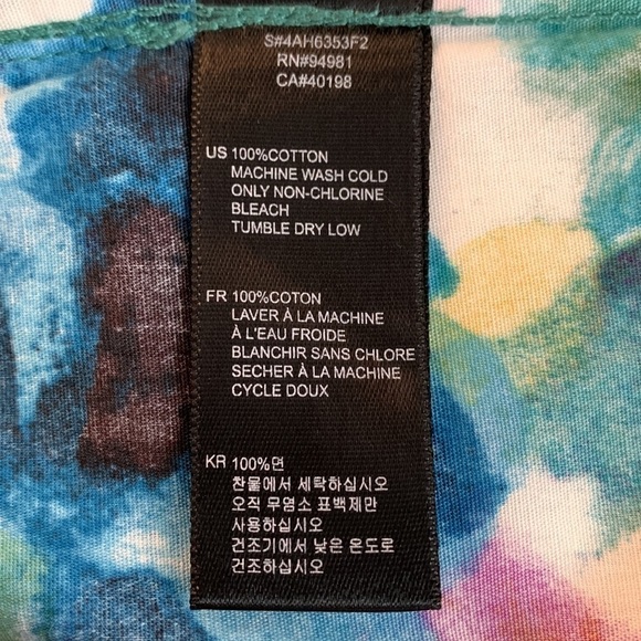 XXI Forever 21 Skirt, Size L, Watercolor Floral Cotton. - Picture 4 of 4